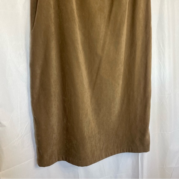 CHRISTOPHER & BANKS Women’s Tan Velvety Wrap Maxi Skirt Lined Size 10 - Picture 9 of 12